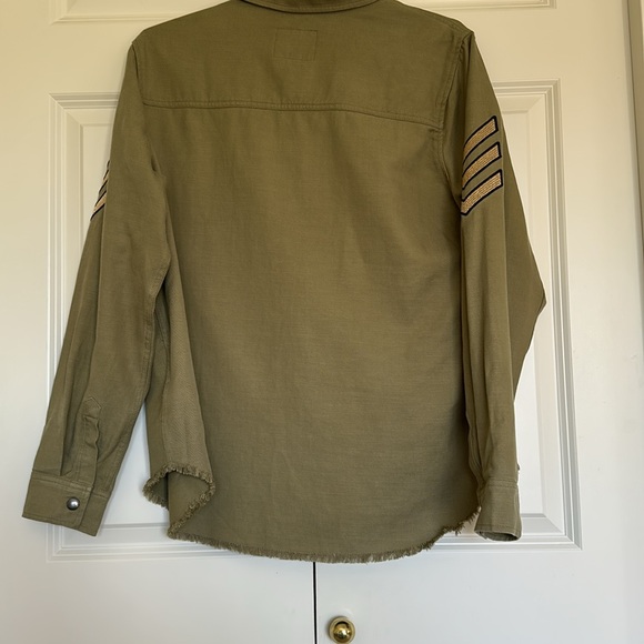 RAILS Loren canteen shirt jacket snap closure & cuffs military green size Large. - Picture 10 of 12